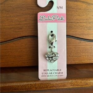 Silver Heart Pet Collar Charm